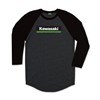 Kawasaki 3 Green Lines Raglan T-Shirt photo thumbnail 1