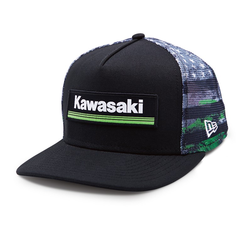 New Era© 9Fifty Kawasaki 3 Green Lines Camo Flag Cap detail photo 1