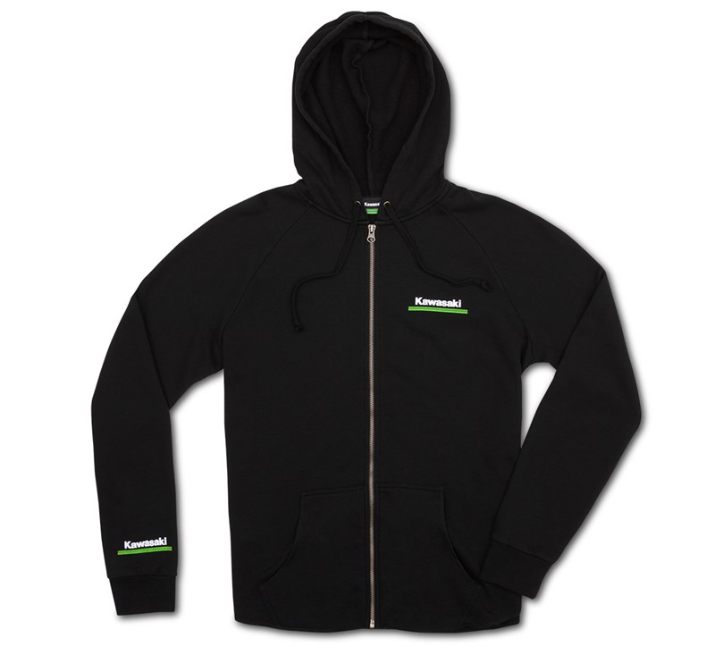 Women's Kawasaki 3 Green Lines Zip Up Sweatshirt detail photo 3