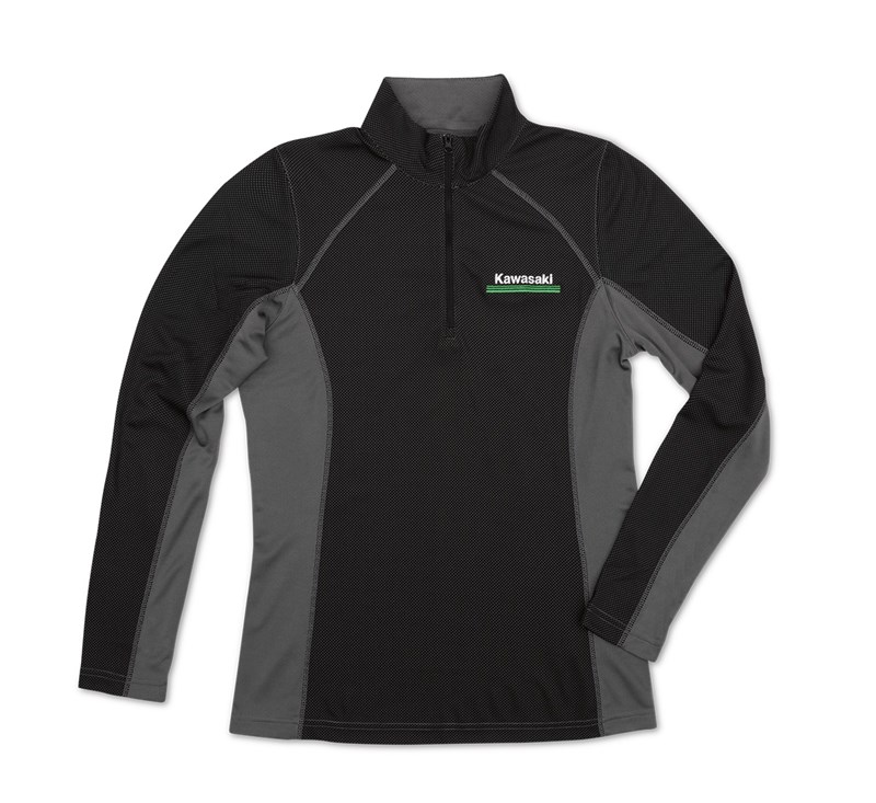 Women's Kawasaki 3 Green Lines Half Zip Pullover detail photo 1