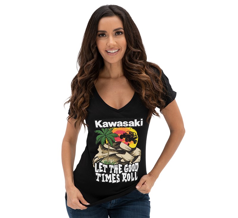Women's Kawasaki Sand Dune V-Neck Tee detail photo 2