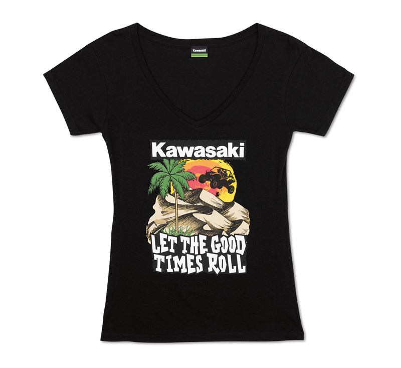 Women's Kawasaki Sand Dune V-Neck Tee detail photo 3
