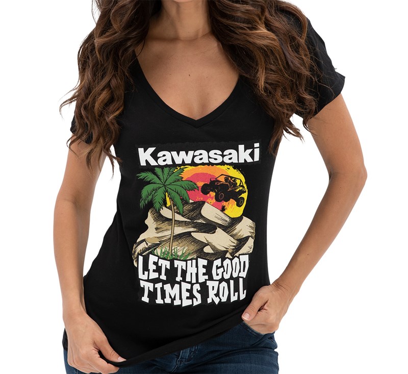 Women's Kawasaki Sand Dune V-Neck Tee detail photo 1
