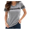 Women's Kawasaki Striped V-Neck Tee photo thumbnail 1