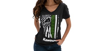 Women's Kawasaki Flag V-Neck Tee