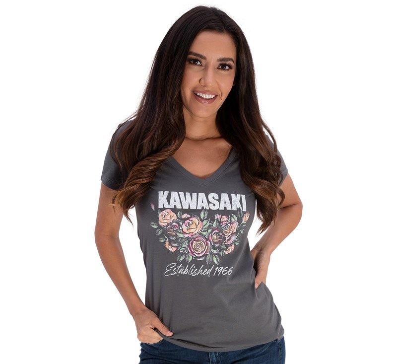 Women's Heritage V-neck Rose Tee detail photo 3