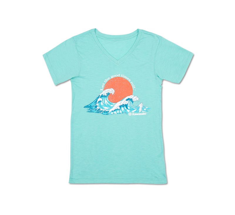 Kawasaki Womens's Sunset T-Shirt detail photo 1