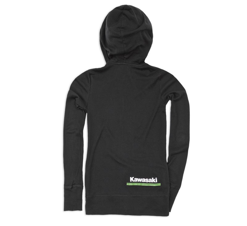 Women's Kawasaki 3 Green Lines Hooded Sweatshirt detail photo 3