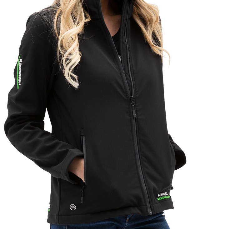 Women's Kawasaki 3 Green Lines Soft Shell Jacket detail photo 1