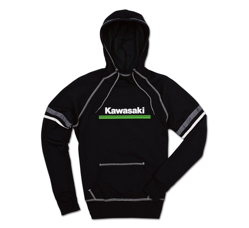 Women's Kawasaki 3 Green Lines Hooded Sweatshirt detail photo 2