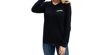 Women's Kawasaki 3 Green Lines Cardigan Sweater