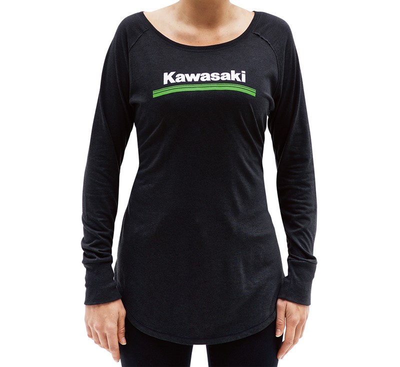 Women's Kawasaki 3 Green Lines Long Sleeve Tee detail photo 1