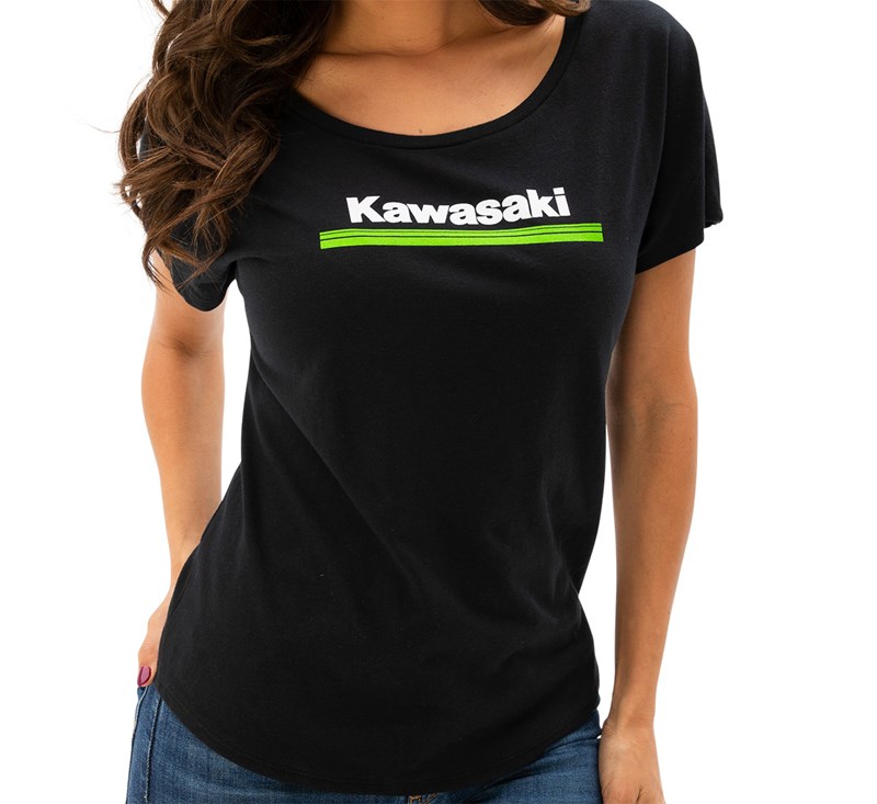 Women's Kawasaki 3 Green Lines Dolman Tee detail photo 1