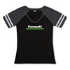 Women's Kawasaki 3 Green Lines V-Neck Athletic Tee photo thumbnail 3