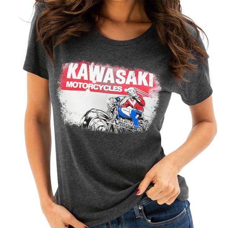 Women's Kawasaki Heritage Logo Old School Sign Tee detail photo 1