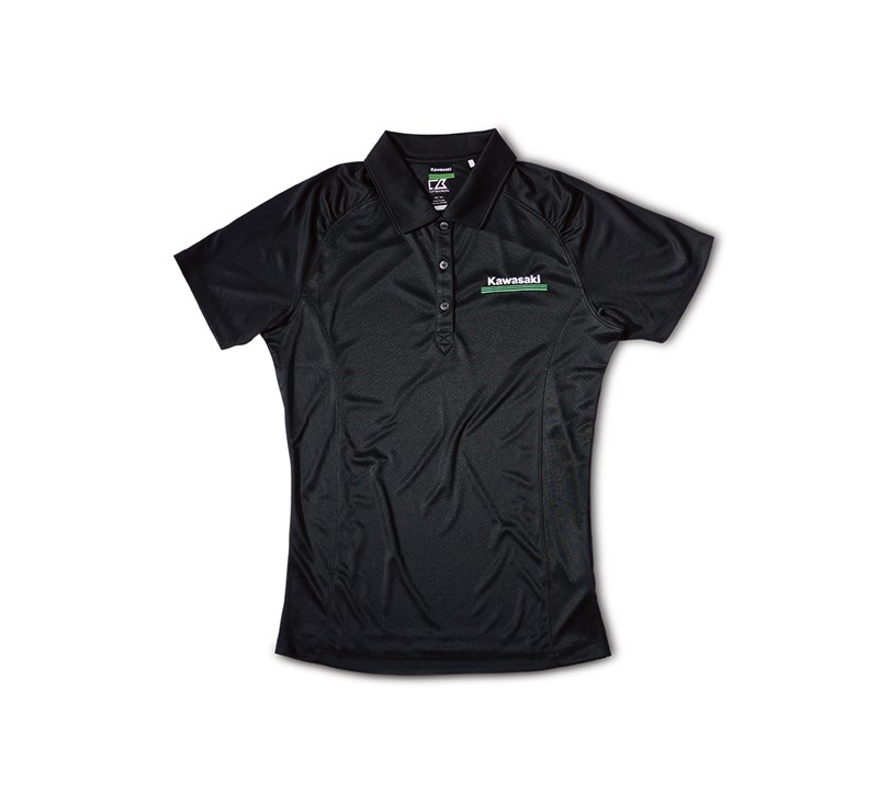 Women's Kawasaki 3 Green Lines DryTec Polo detail photo 3