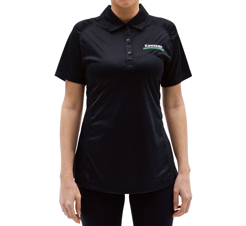 Women's Kawasaki 3 Green Lines DryTec Polo detail photo 3