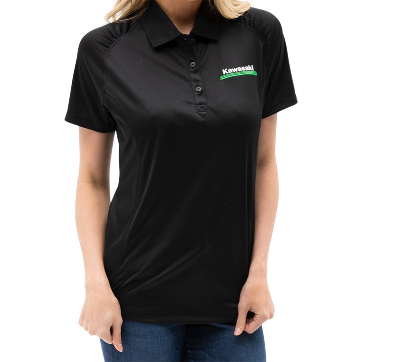 Women's Kawasaki 3 Green Lines DryTec Polo detail photo 1