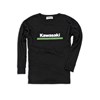 Youth Kawasaki 3 Green Lines Long Sleeve T-Shirt photo thumbnail 1