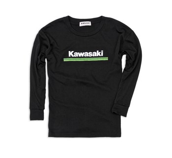 Youth Kawasaki 3 Green Lines Long Sleeve T-Shirt