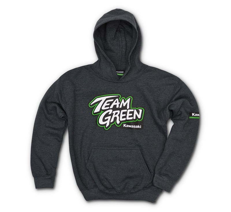 Youth Team Green Hooded Sweatshirt detail photo 1