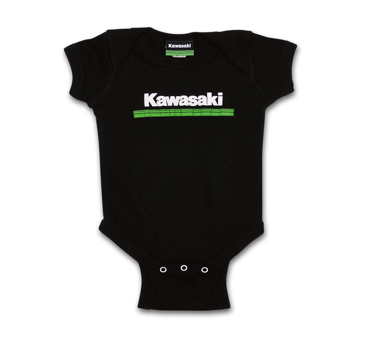 miii　ソイネショップ Infant Kawasaki 3 Green Lines Onesie