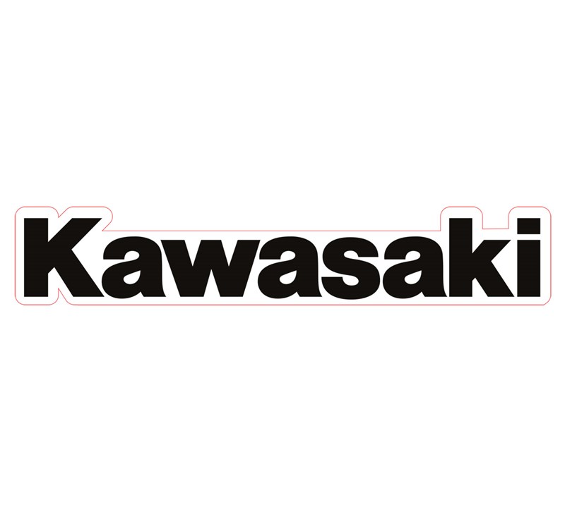 Kawasaki Sticker, Large, Black detail photo 1