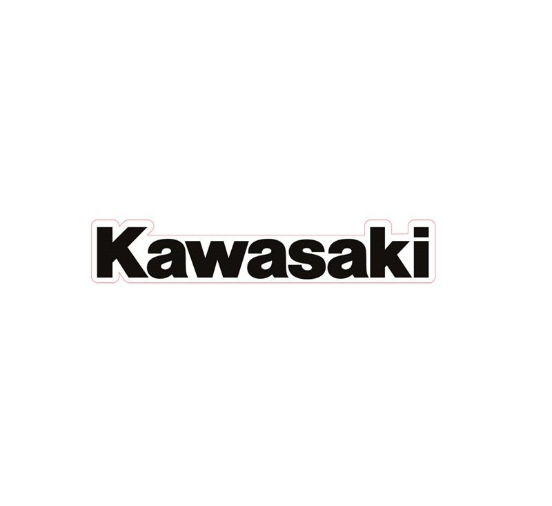 Kawasaki Sticker, Small, Black detail photo 1