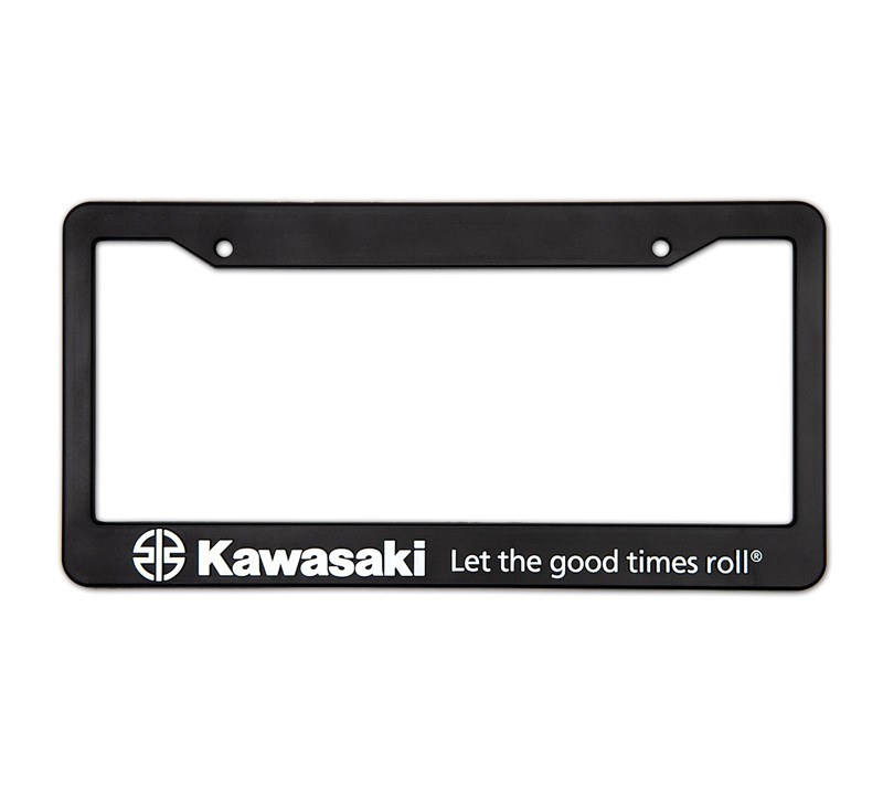 Kawasaki River Mark License Plate detail photo 1