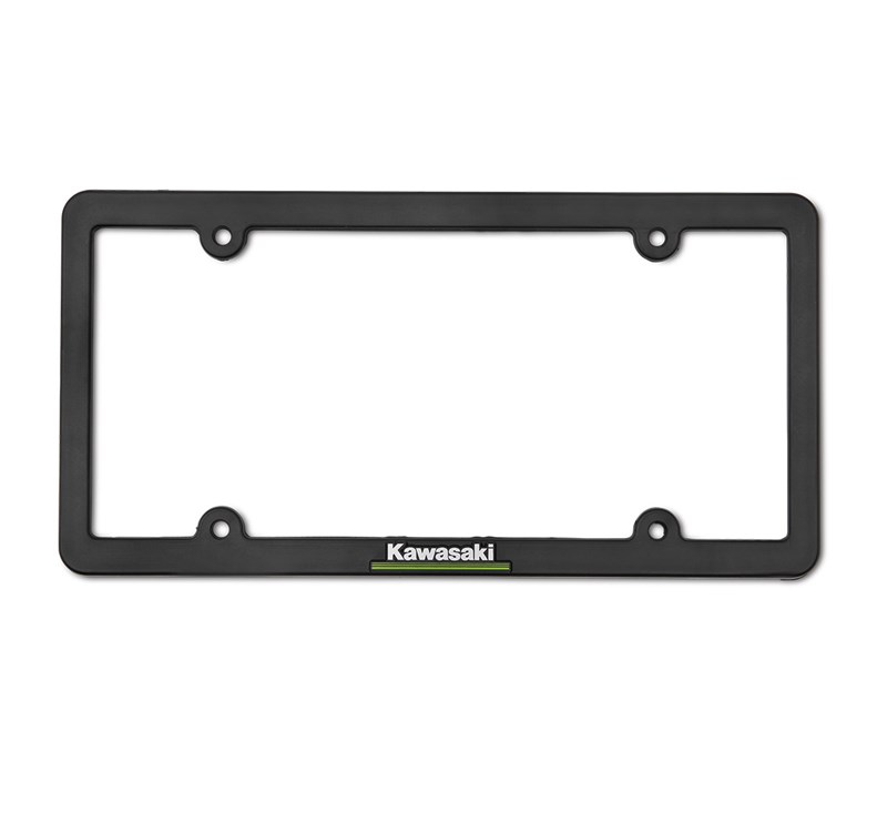 Kawasaki 3 Green Lines License Plate Frame detail photo 1