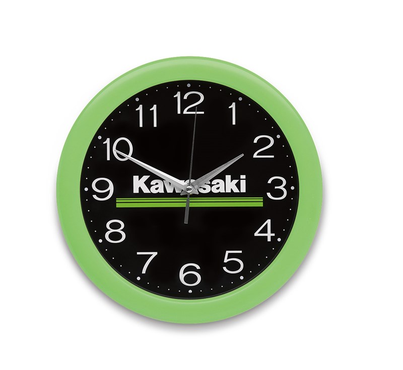 Kawasaki 3 Green Lines Wall Clock detail photo 1