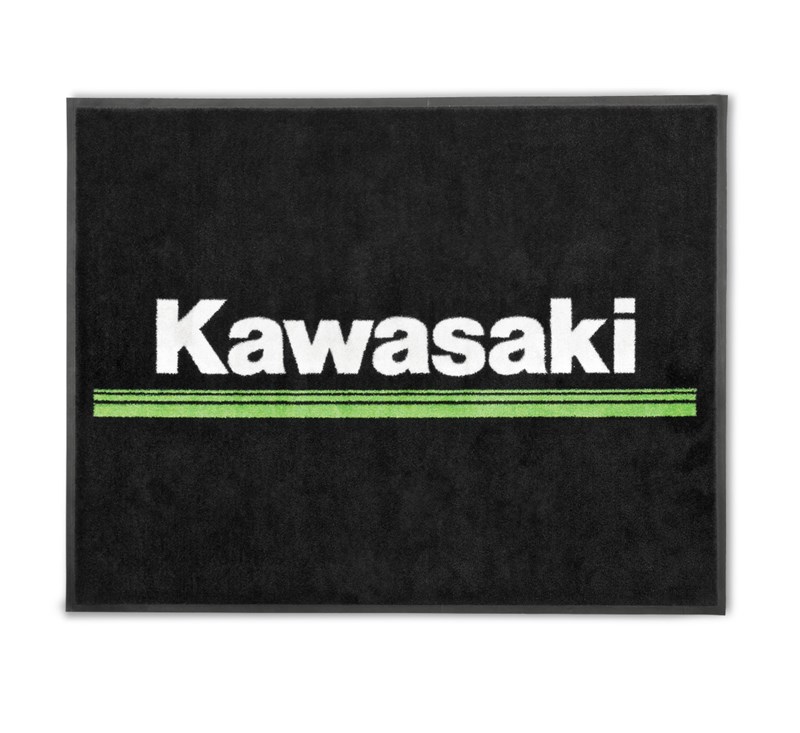 Kawasaki 3 Green Lines Floor Mat detail photo 1