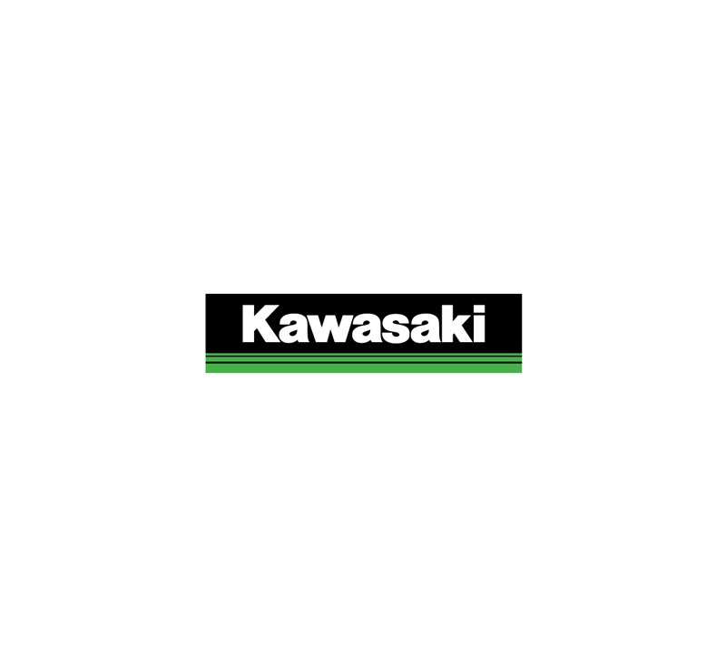 Kawasaki 3 Green Lines 12" Decal detail photo 1