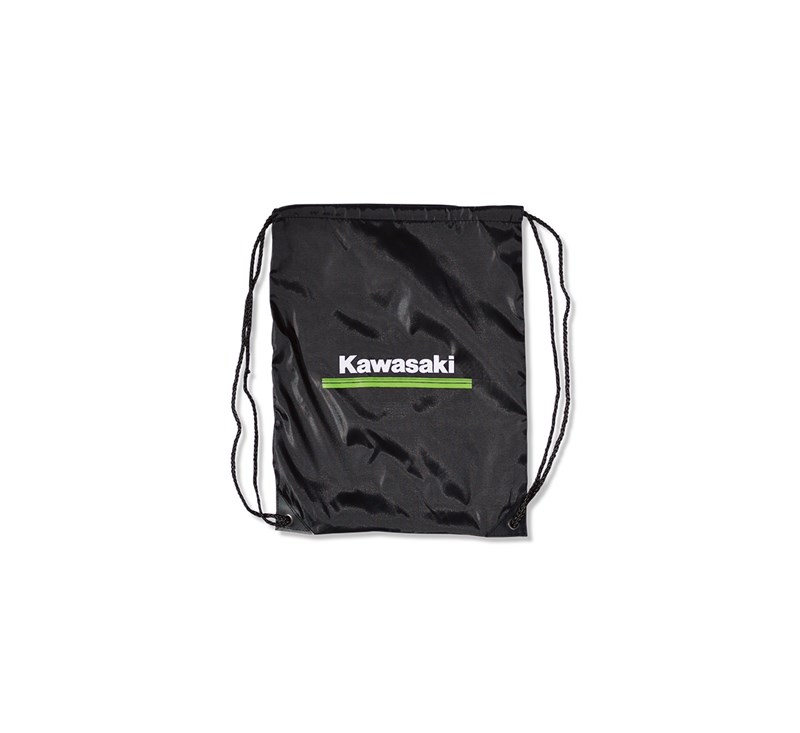 Kawasaki 3 Green Lines Clinch Drawstring Bag detail photo 1