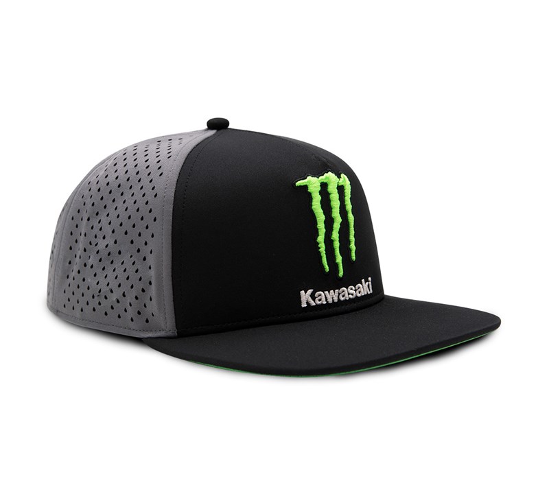 Monster Energy Kawasaki Podium Medium Profile 5 Panel Flat Bill Cap