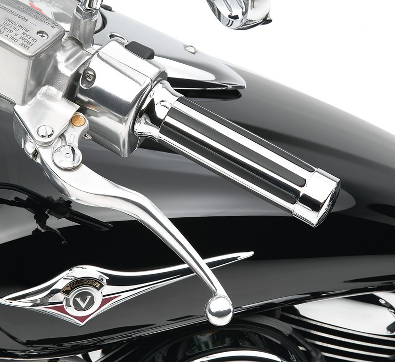 Handlebar Grip Set, Chrome detail photo 1