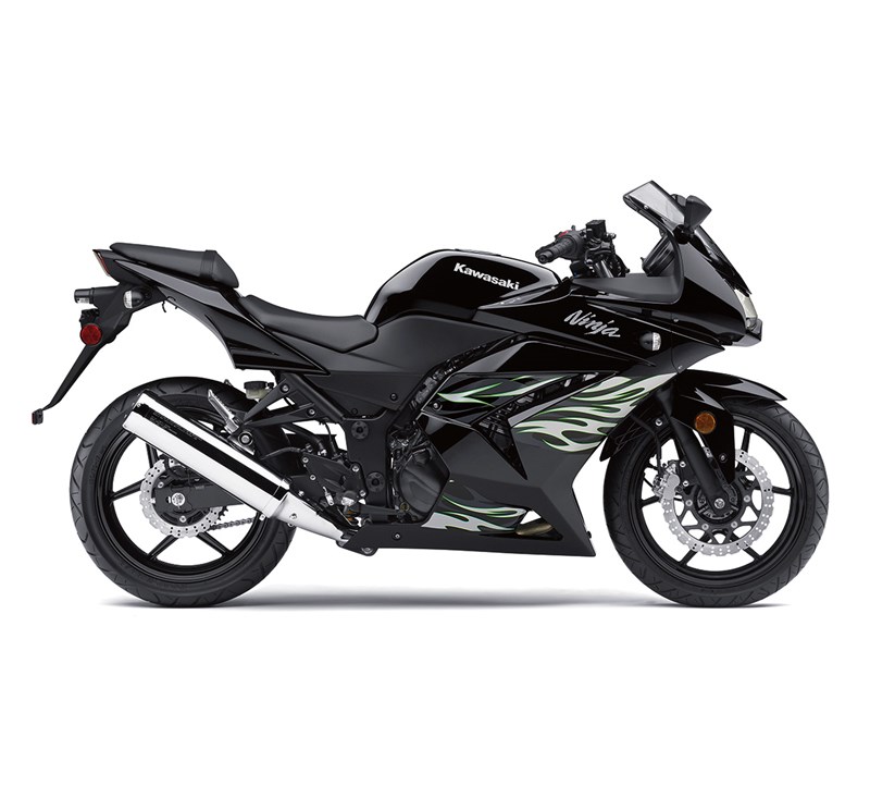 Tribal/Flame Graphics Kit, Black/Silver/Green detail photo 1