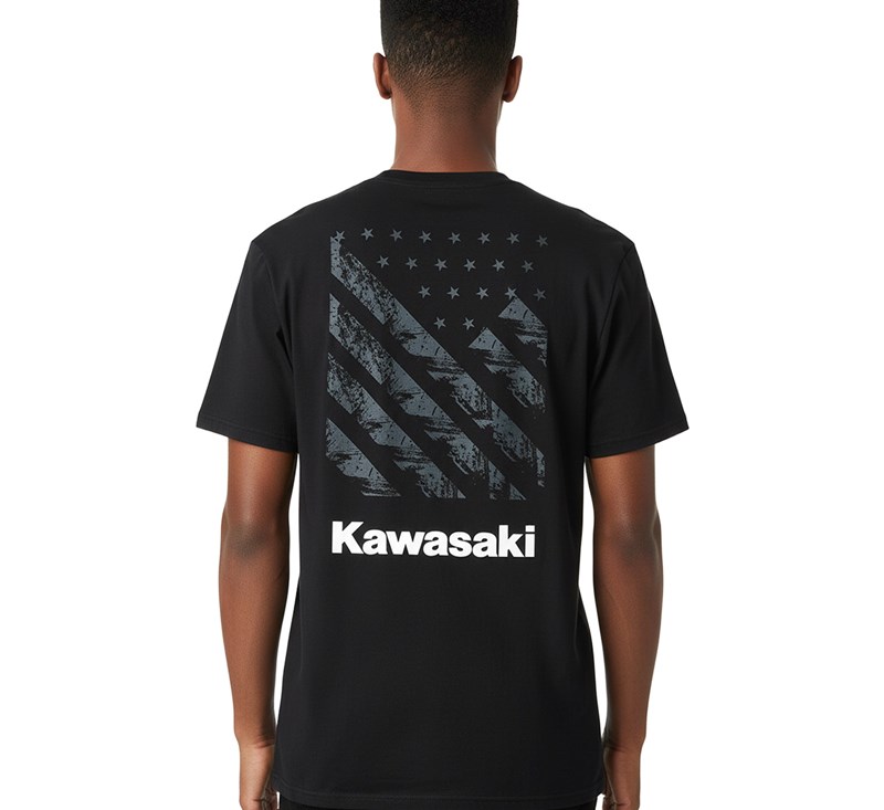 Kawasaki Slanted Flag T-shirt detail photo 6