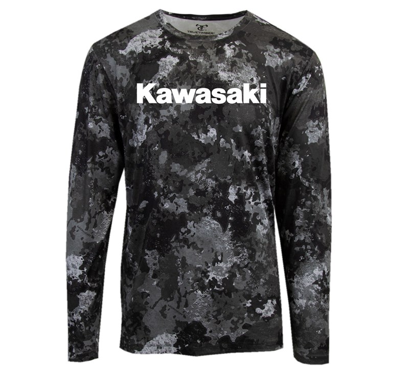 Kawasaki Midnight Long Sleeve Camo T-Shirt detail photo 1