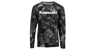 Kawasaki Midnight Long Sleeve Camo T-Shirt