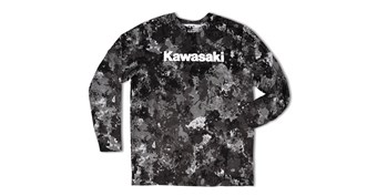 photo of a Kawasaki Midnight Long Sleeve Camo T-Shirt