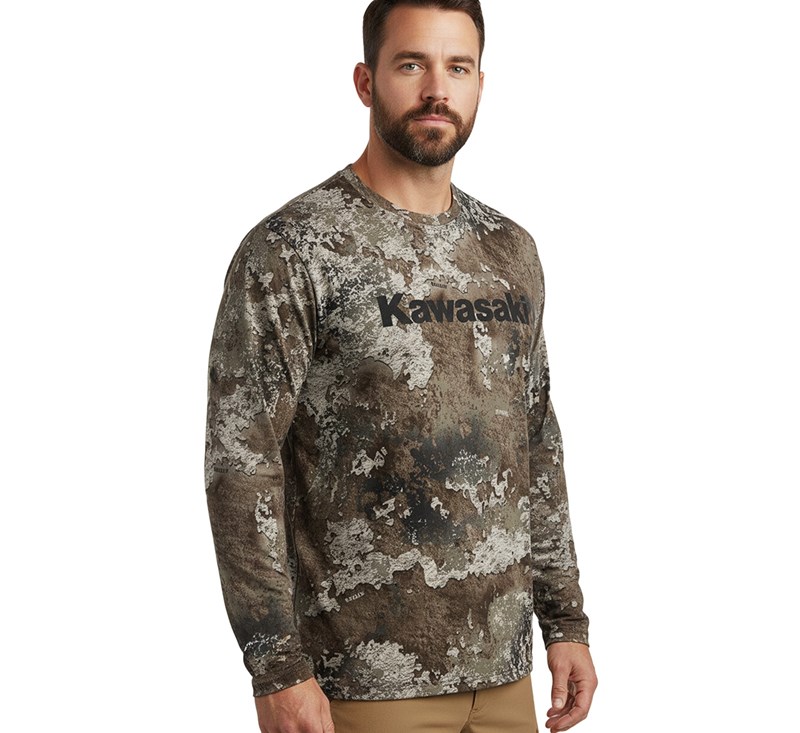 Kawasaki Strata Long Sleeve Camo T-Shirt detail photo 3
