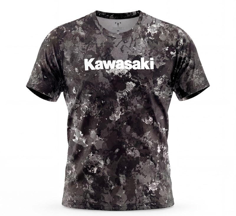 Kawasaki Midnight Camo T-Shirt detail photo 2