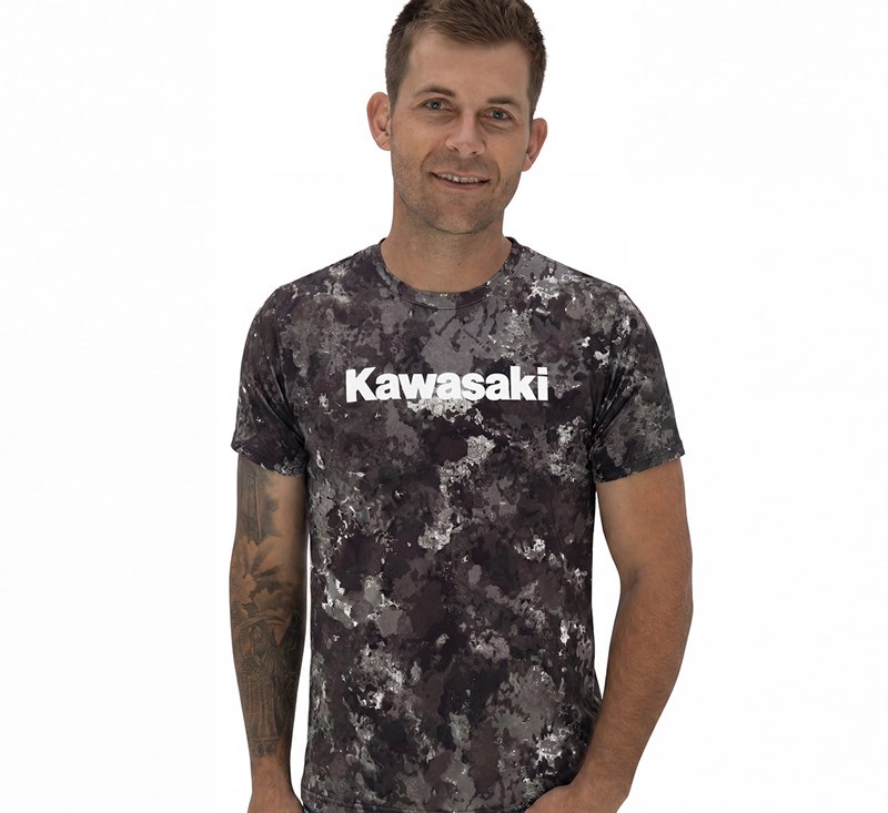 Kawasaki Midnight Camo T-Shirt detail photo 3