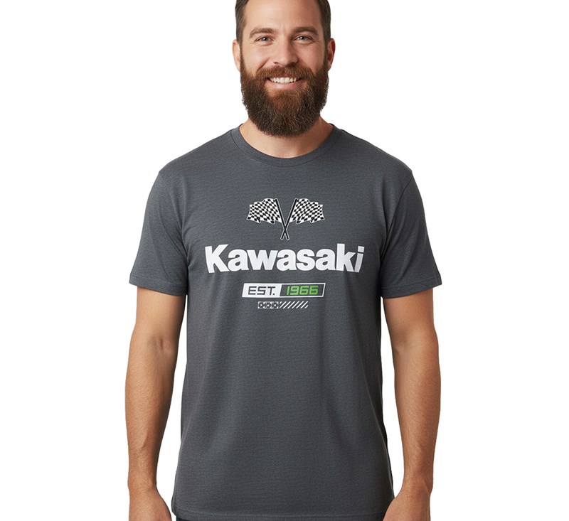 Kawasaki Checkered Flag T-shirt detail photo 3