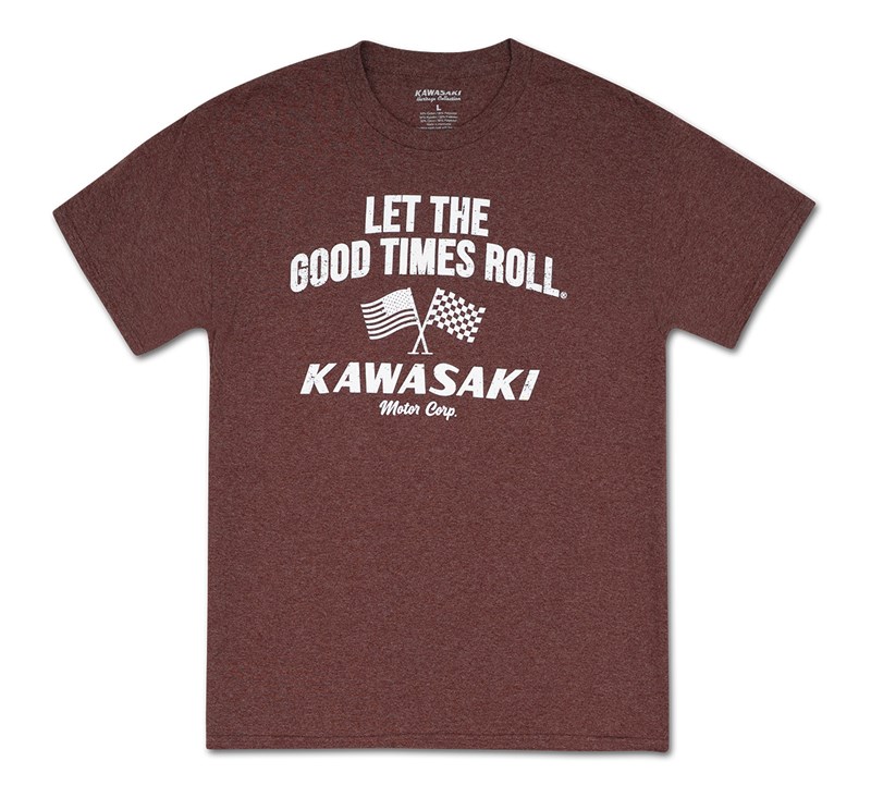 Kawasaki Vintage Checkered Flag T-Shirt detail photo 1
