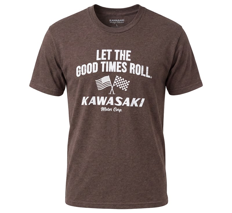 Kawasaki Vintage Checkered Flag T-Shirt detail photo 1