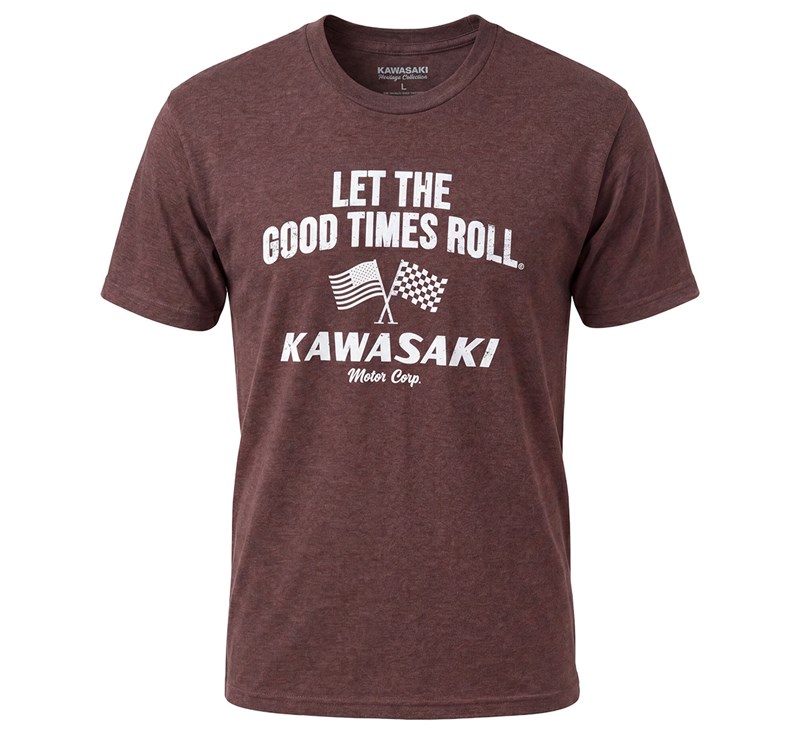 Kawasaki Vintage Checkered Flag T-Shirt detail photo 2
