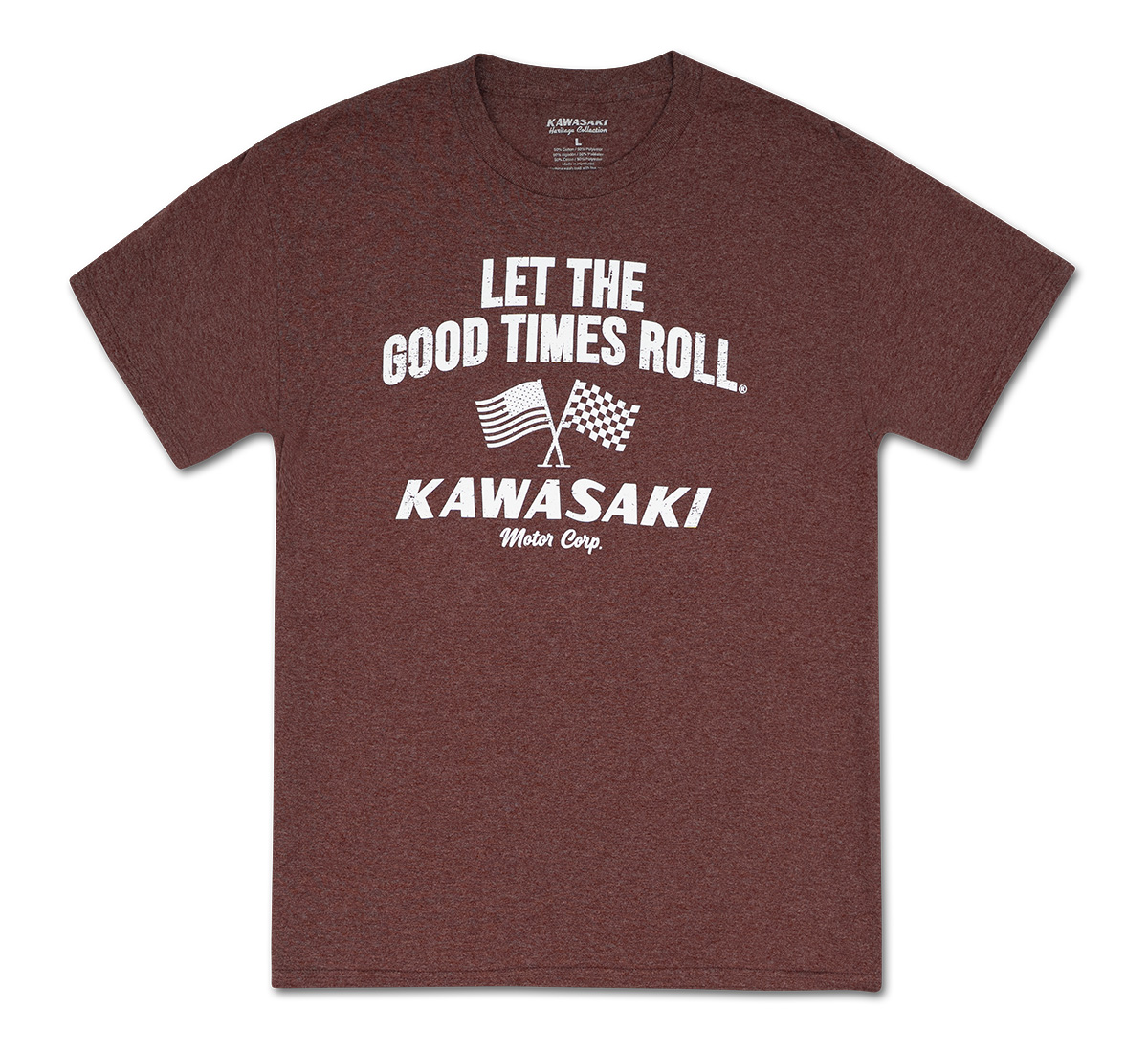 Kawasaki Vintage Checkered Flag T-Shirt