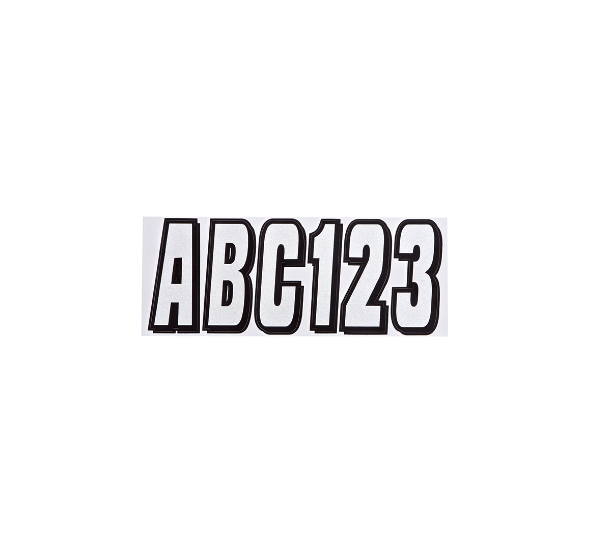 JET SKI® Xi Sport Registration Sticker Kit, Hardline Block, Silver